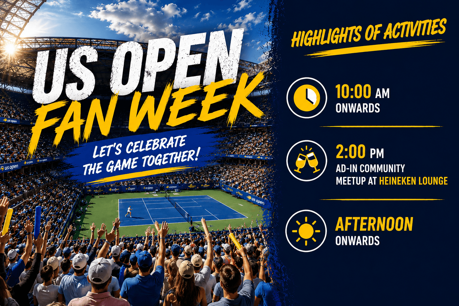 US Open Fan Week with AD-IN
