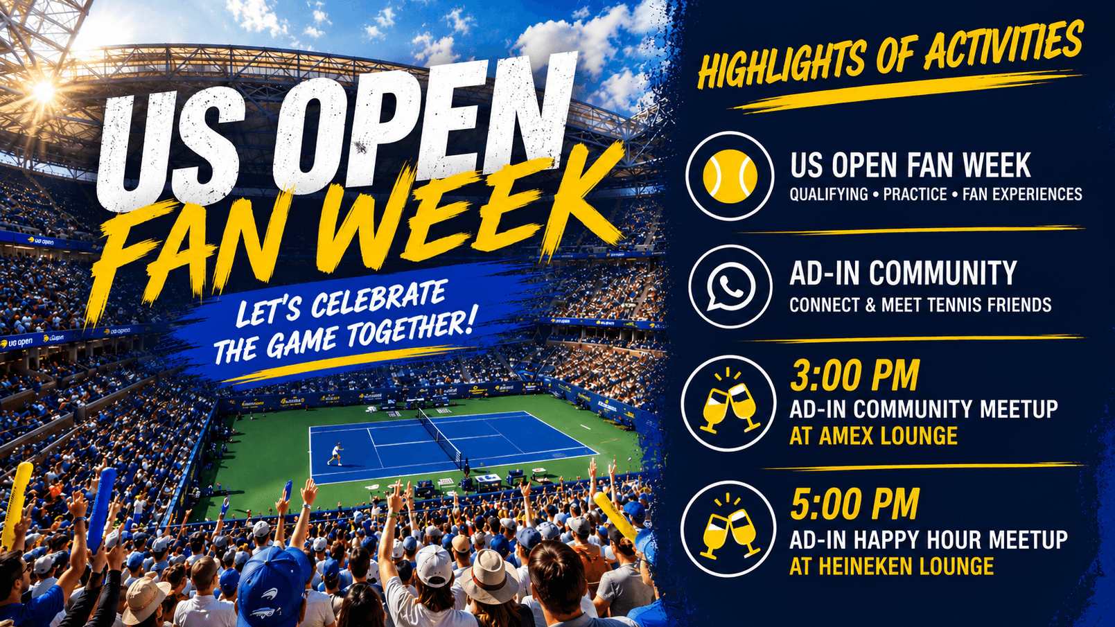 US Open Fan Week with AD-IN