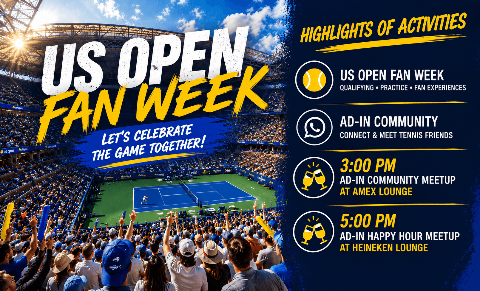 US Open Fan Week with AD-IN