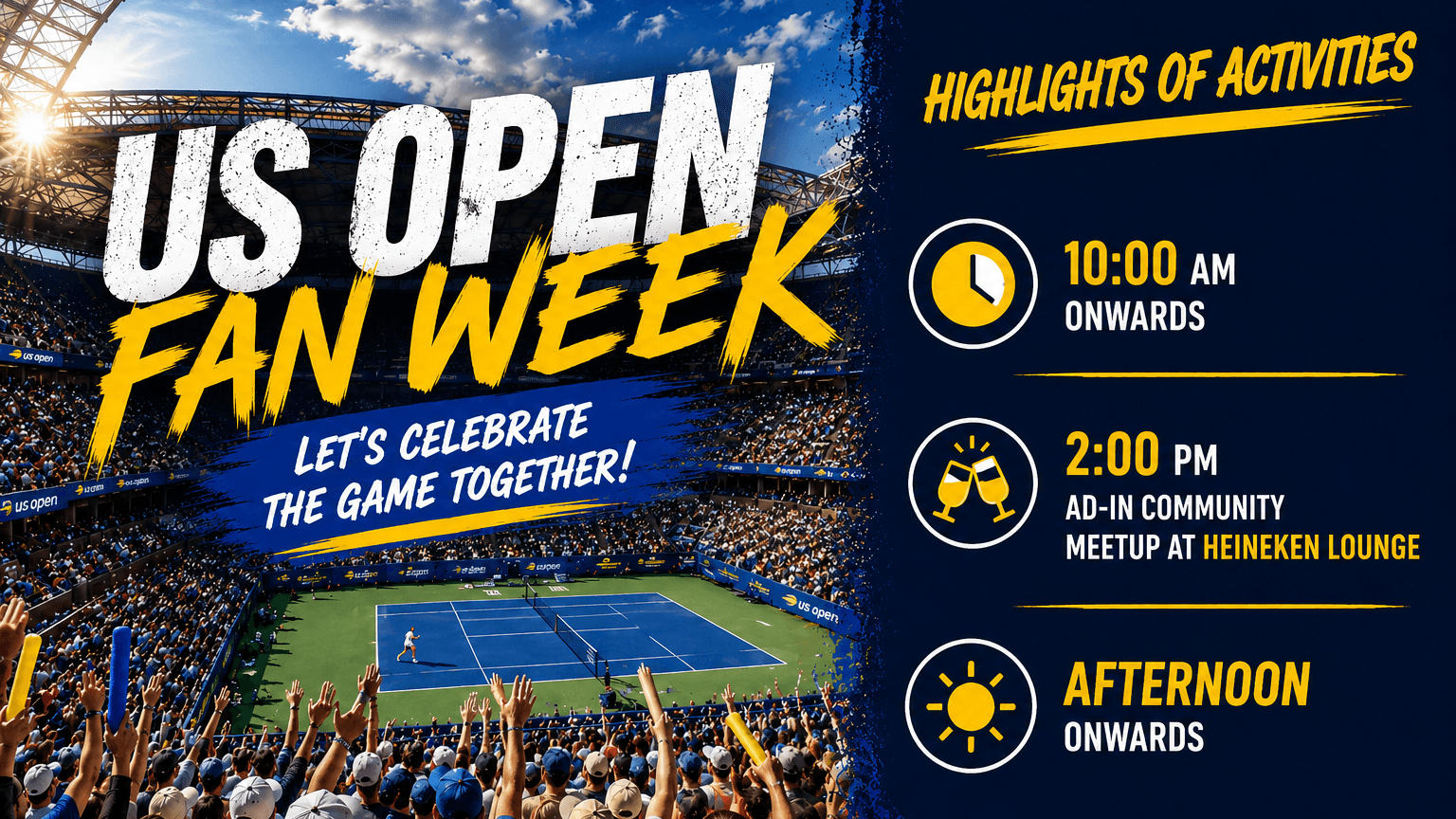 US Open Fan Week with AD-IN